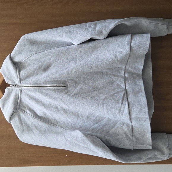 Vuori Restore Half Zip Light Heather Gray Hoodie French Terry Sweater - Picture 1 of 17
